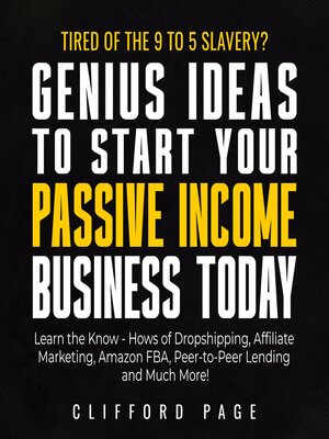 cover image of Genius Ideas to Start Your Passive Income Business Today